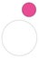 Connect dots and Paint a simple mathematical figure circle pink