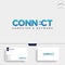 connect text logo template vector illustration icon element