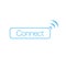 Connect WI-FI Wireles button with signal indicator rounded shape. Can be used for web, ui, apps, Stock Vector illustration