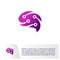 Connected Brain Logo Template. Technology Brain, Creative mind, learning and design icons. People symbols. Colorful Icon