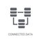 Connected data icon. Trendy Connected data logo concept on white