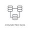 Connected data linear icon. Modern outline Connected data logo c