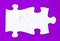 Connected puzzles on a violet background