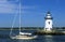 Connecticut\'s Saybrook Breakwater Lighthouse