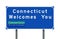 Connecticut welcomes you road sign