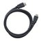 Connecting HDMI cable isolated white background. Tech, electronic, computer, communication cable.