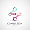 Connection icon company logo, business concept