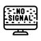 Connection lost signal line icon vector illustration