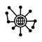 Connectivity, digital, internet icon. Black vector graphics