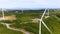 Connemara aerial landscape with wind turbines of Galway Wind Park, Ireland