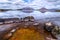 Connemara mountains reflected in lake