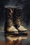 Conquering the Elements: The Mighty Boots of a Soldier in Full M