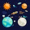 Conquest of space. Space infographics elements