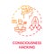 Consciousness hacking concept icon
