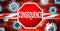 Consequence and coronavirus, symbolized by a stop sign with word Consequence and viruses to picture that Consequence affects the