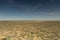 Consequences of the Aral sea disaster.Steppe and sand on the site of the former bottom of the Aral sea.Kazakhstan