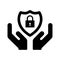 Conservancy, defensive, protection icon. Black vector graphics