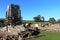 Conservation work at Shap Abbey, Cumbria, England