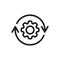 Consistency icon. Circle outline vector. Simple linear element illustration