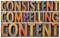 Consistent, compelling content word abstract