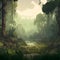 Console Gaming adventure game create a jungle landscape two generative AI