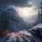 Console Gaming adventure game create a snow-covered lands three generative AI
