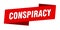 conspiracy banner template. conspiracy ribbon label.