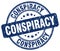 conspiracy blue grunge round stamp