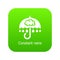 Constant rain icon green vector