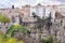 CONSTANTINE, ALGERIA - MARCH 7, 2017: Sidi Rasheed Bridge part of the Rhumel siting high on the rocks with a view of the old city.