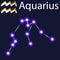 constellation Aquarius with stars in the night sky