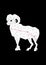 Constellation aries Scorpio zodiac black white isolated constellation. Digital horoscope symbol aries for astrology predictions. Z