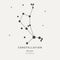 The Constellation of Bootes. The Herdsman - linear icon. Vector illustration of the concept of astronomy