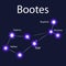 constellation Bootes with stars Muphrid, Seginus,