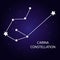 The constellation of Carina with bright stars. Vector illustration.