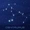 Constellation Centaurus, Centaur, night star sky