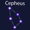 constellation Cepheus with stars in the night sky
