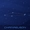 Constellation Chamaeleon, Chameleon, night star sky