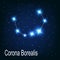 The constellation Corona Borealis star in the