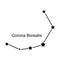 Constellation Corona borealis, vector illustration