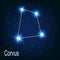 The constellation Corvus star in the night sky.