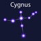 constellation Cygnus with stars in the night sky