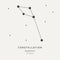 The Constellation Of Delphinus. The Dolphin - linear icon. Vector illustration of the concept of astronomy