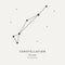 The Constellation Of Dorado. The Dolphinfish - linear icon. Vector illustration of the concept of astronomy