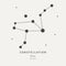 The Constellation Of Grus. The Crane bird - linear icon. Vector illustration of the concept of astronomy