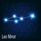 The constellation Leo Minor star in the night