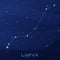 Constellation Lynx, night star sky
