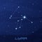 Constellation Lyra, Lyre, night star sky