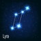 The constellation Lyra star in the night sky.