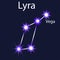 constellation Lyra with stars Vega in the night s